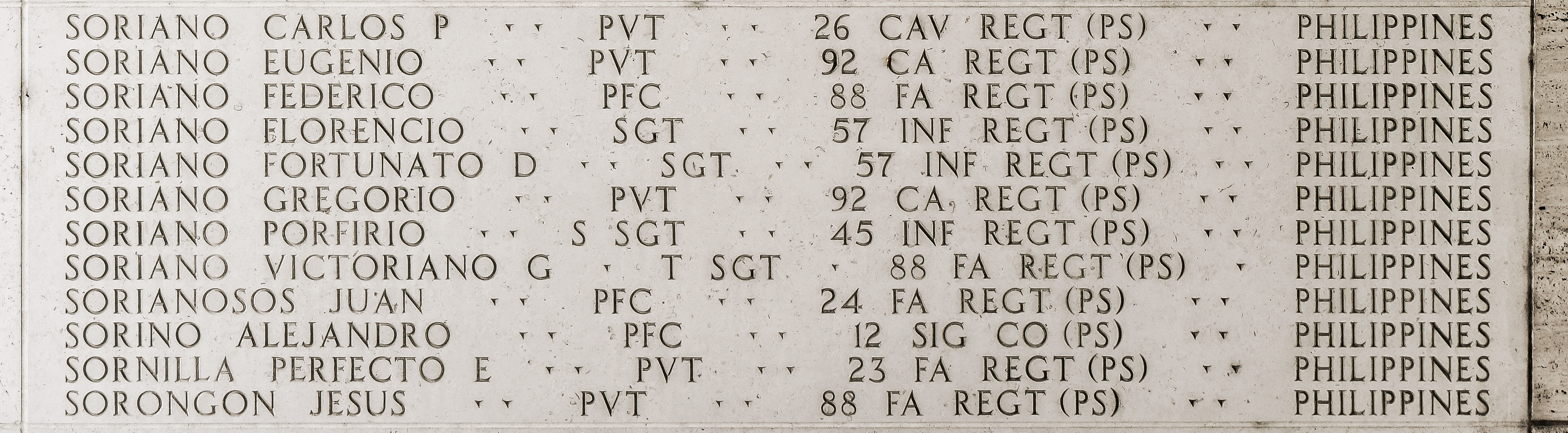 Victoriano G. Soriano, Technical Sergeant